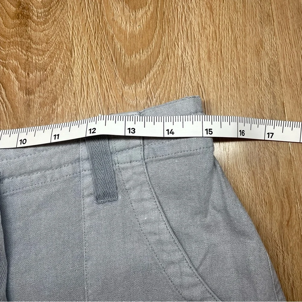 Sincerely Jules Gray Linen Blend Cargo Pants Size Large - Picture 8 of 9